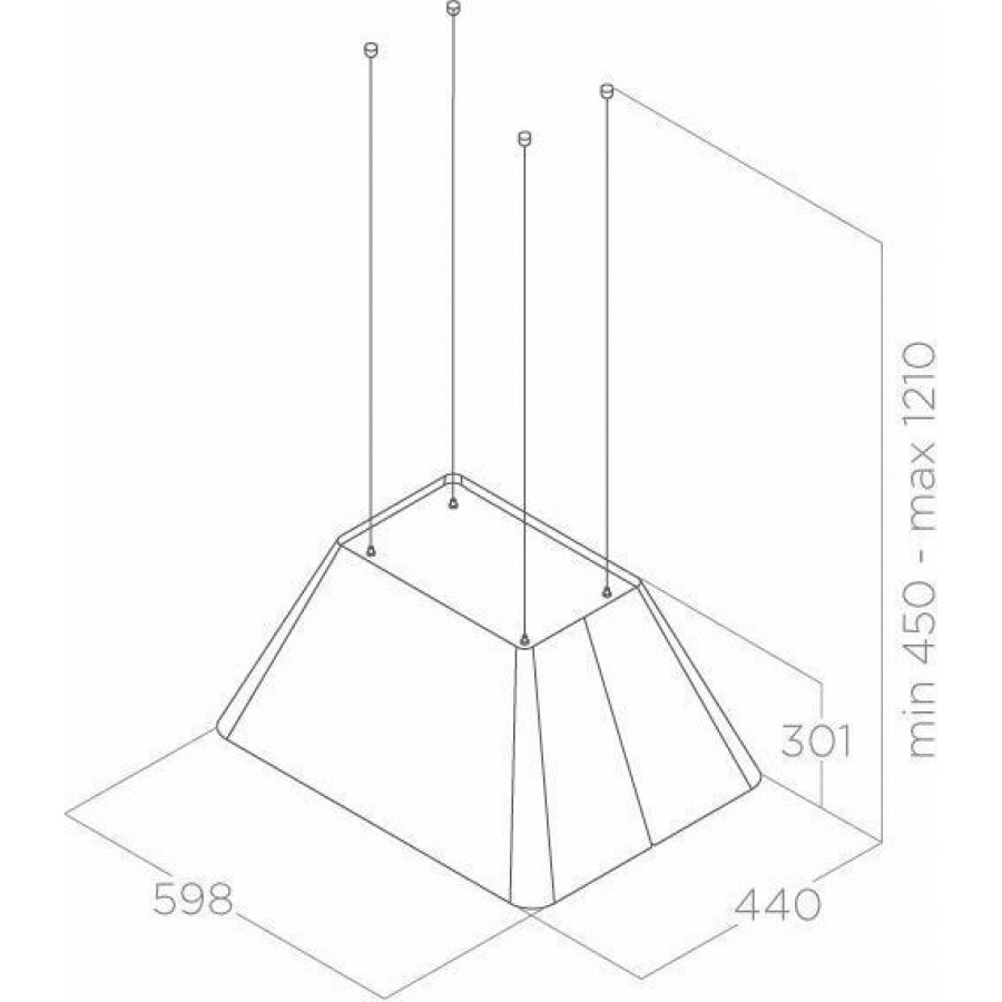 Elica Ikona Light BL/F/60 Απορροφητήρας Νησίδα Ανακύκλωσης 60cm Μαύρος Elica Ikona Light BL/F/60 Απορροφητήρας Νησίδα Ανακύκλωσης 60cm Μαύρος